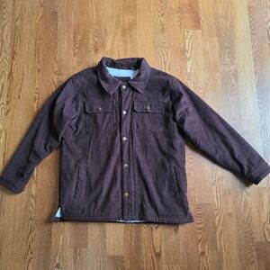 1830 Eighteen Thirty Mens Brown Corduroy Lined Trucker Jacket Size Large